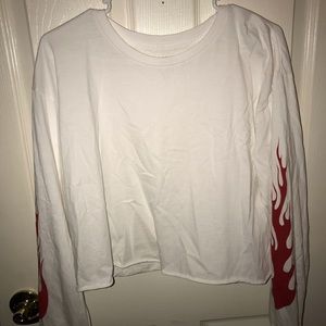 brandy melville flame shirt